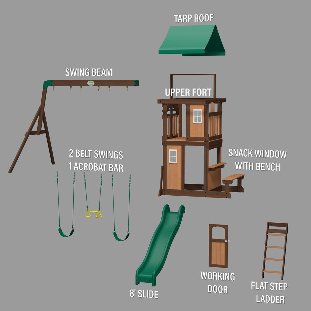 Lakewood Swing Set Exploded View