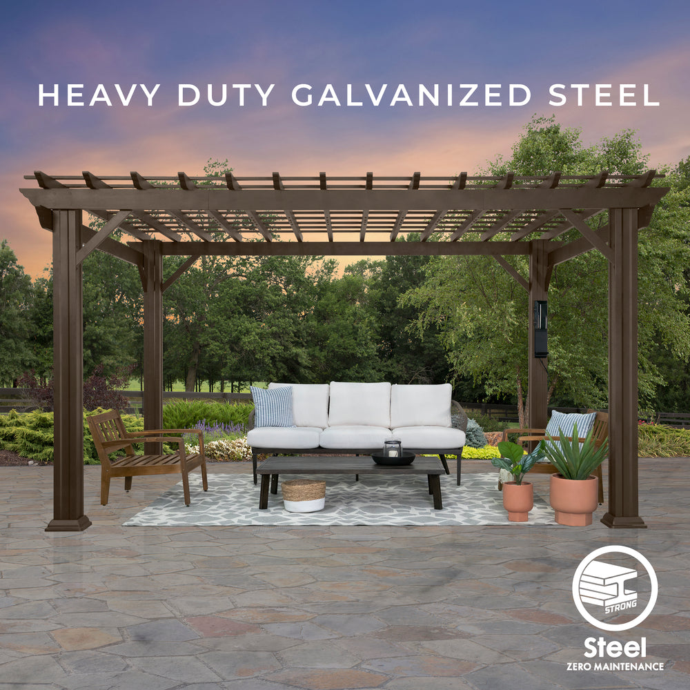 Heavy Duty Galvanized Steel - Ashford Pergola