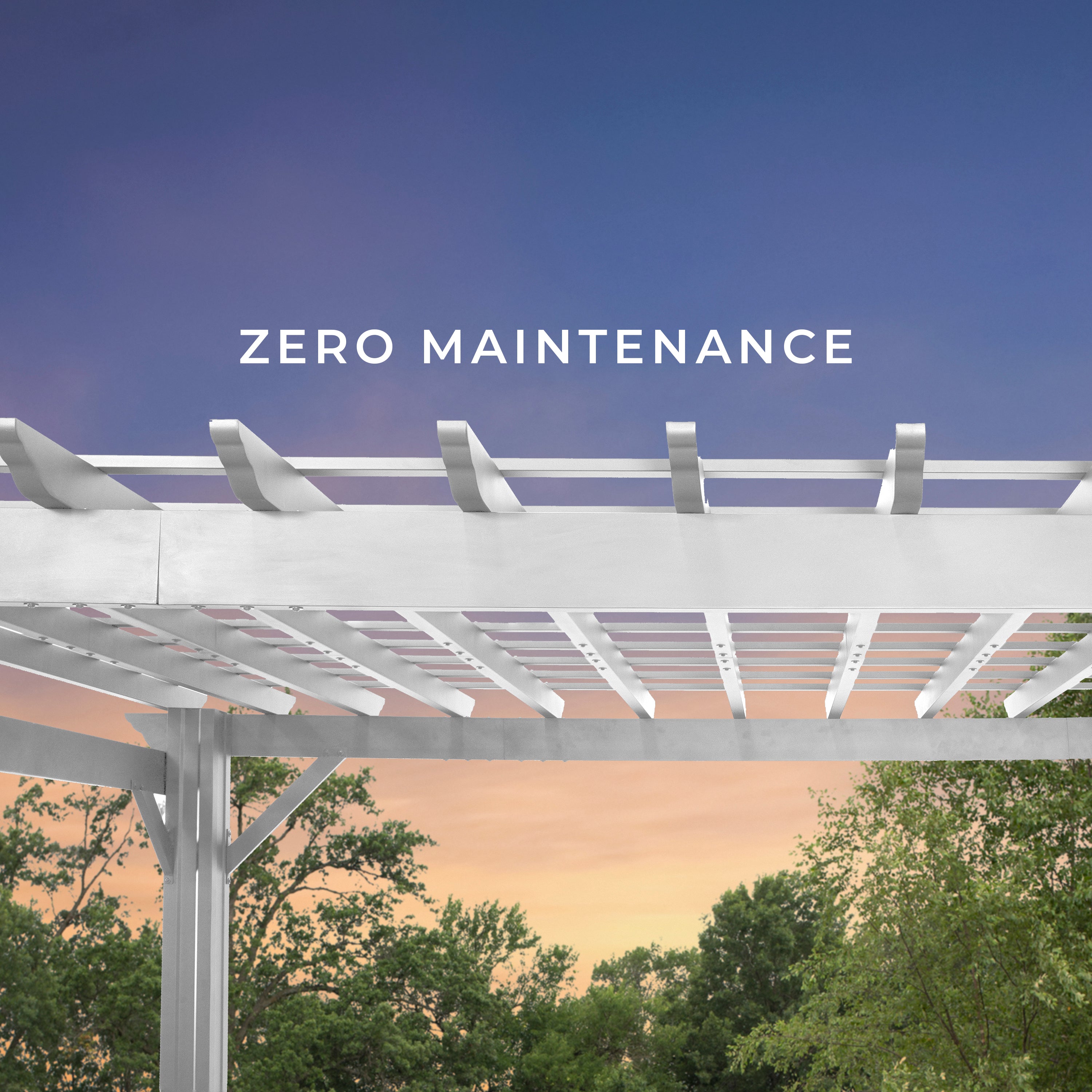 14x10 Hawthorne Steel Pergola Zero Maintenance