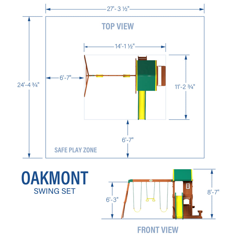 Oakmont Swing Set specifications