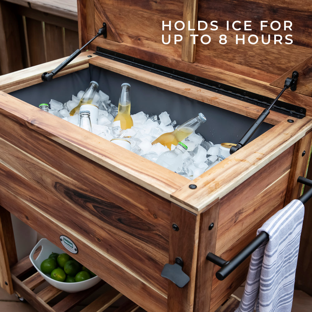 holds ice for up to 8 hours