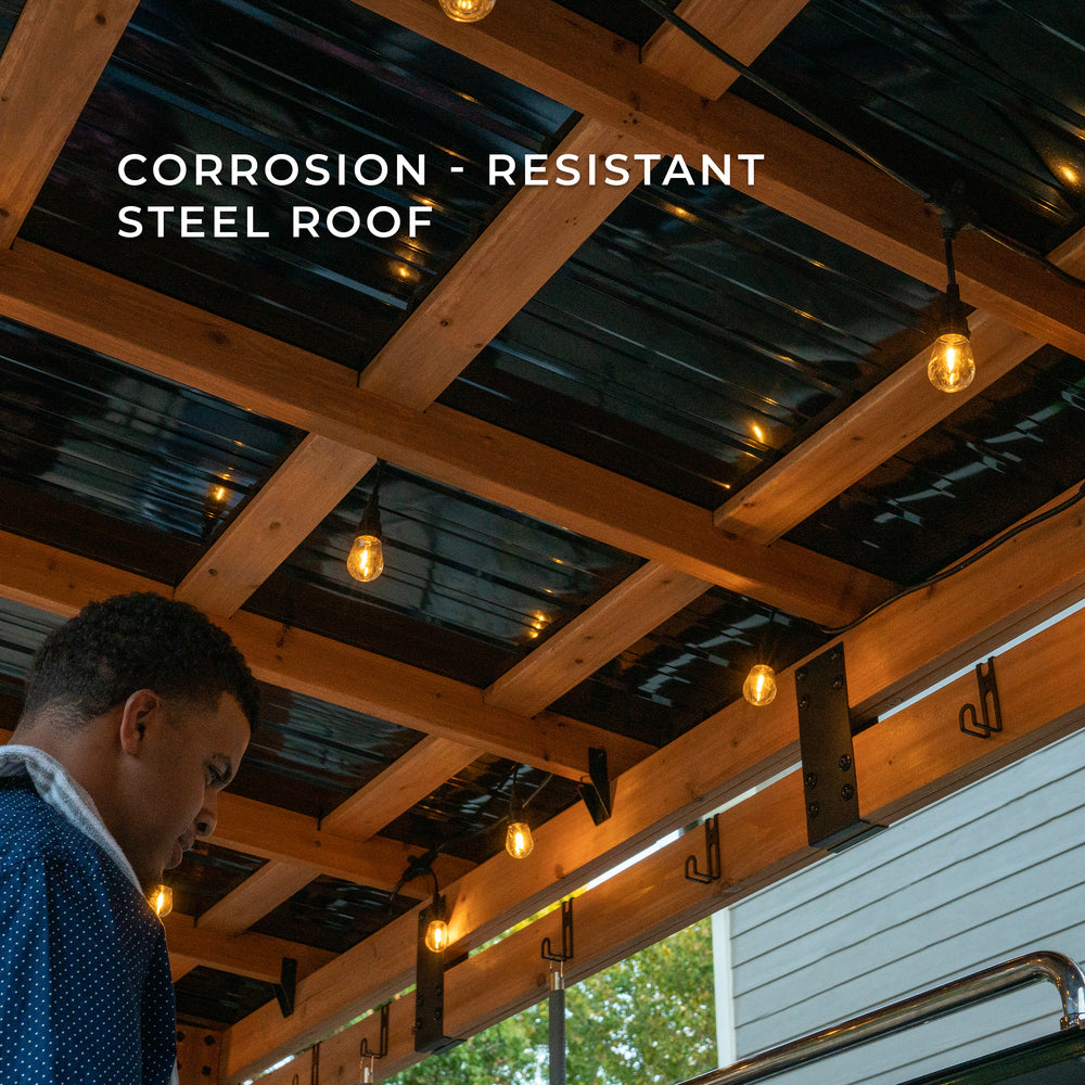 Saxony XL Grill Gazebo Corrosion-Resistant Steel Roof