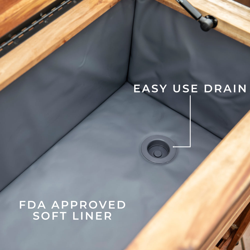 FDA Approved soft liner with an easy use drain