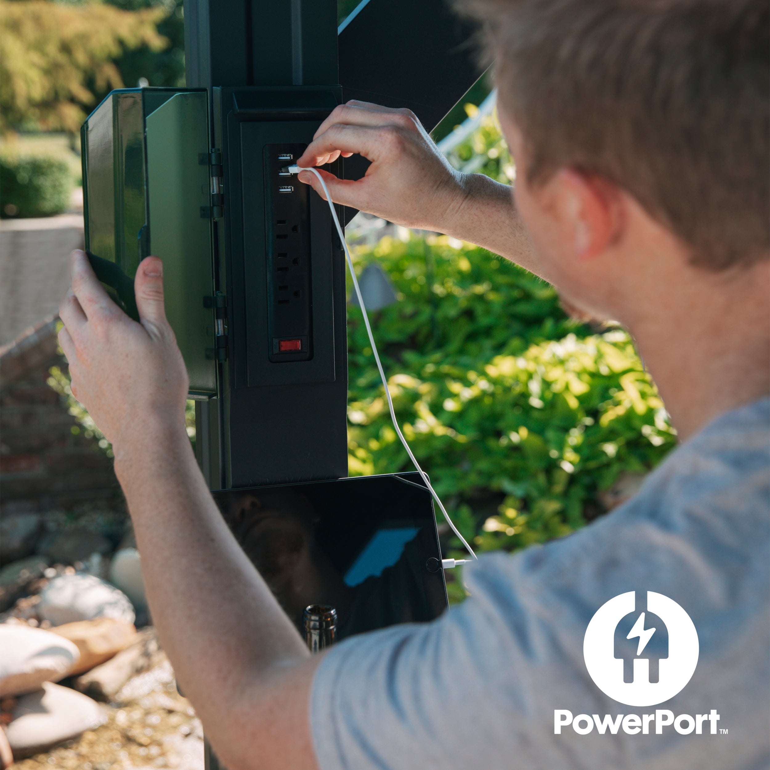 Rockport XL Steel Grill Gazebo Electricity