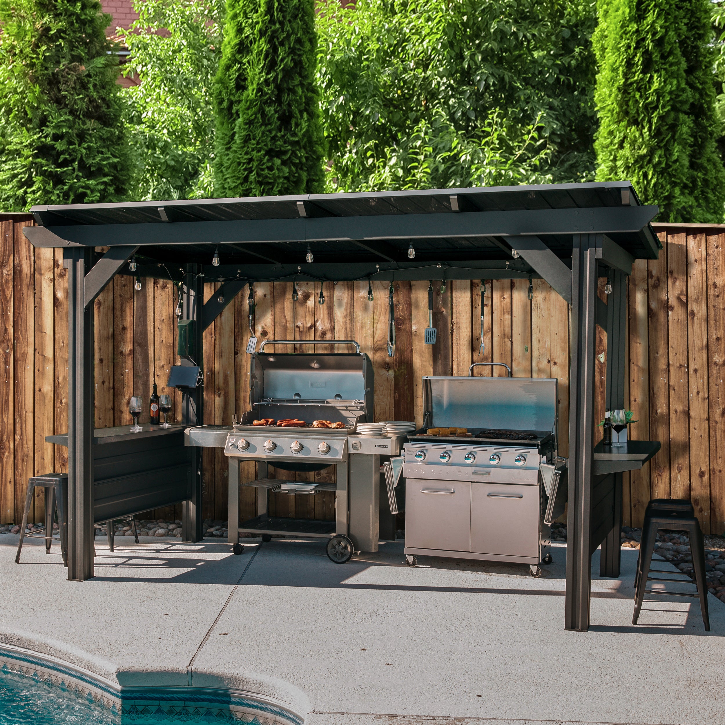 Rockport XL Steel Grill Gazebo Backyard Discovery Rockport XL Steel Grill Gazebo Backyard Discovery