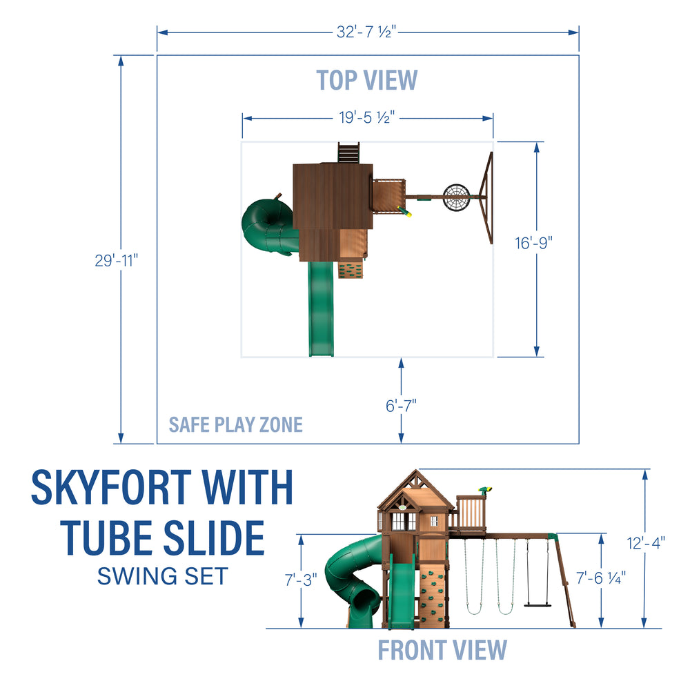 Skyfort With Tube Slide Dimensions