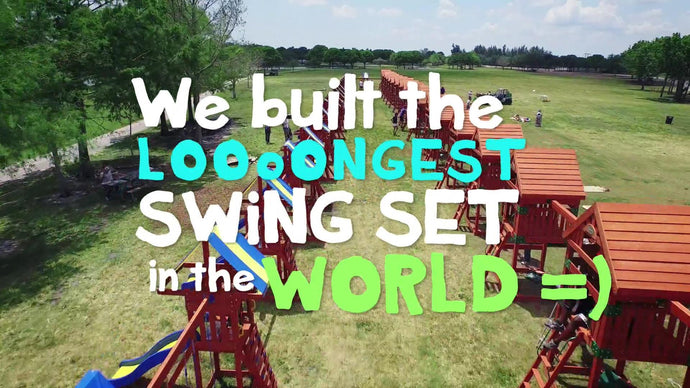 We built the longest swing set in the world for our favorite charity.