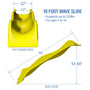 Load image into Gallery viewer, Yellow Wave Slide - 10 foot Dimensions
