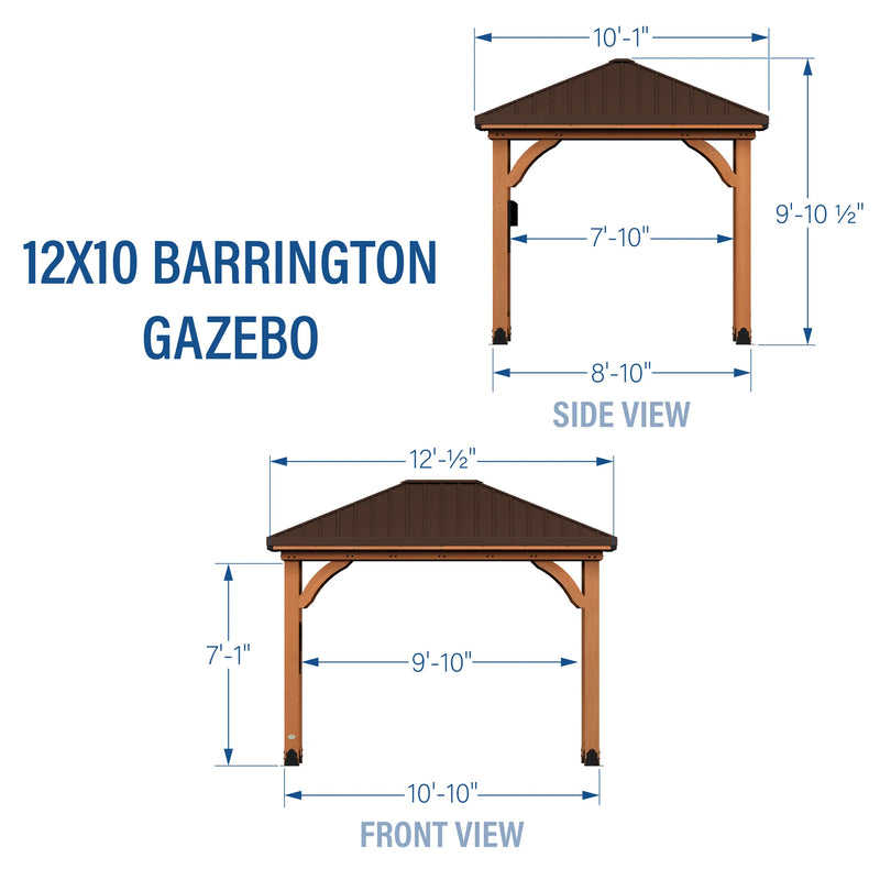 12x10 Barrington Gazebo specifications
