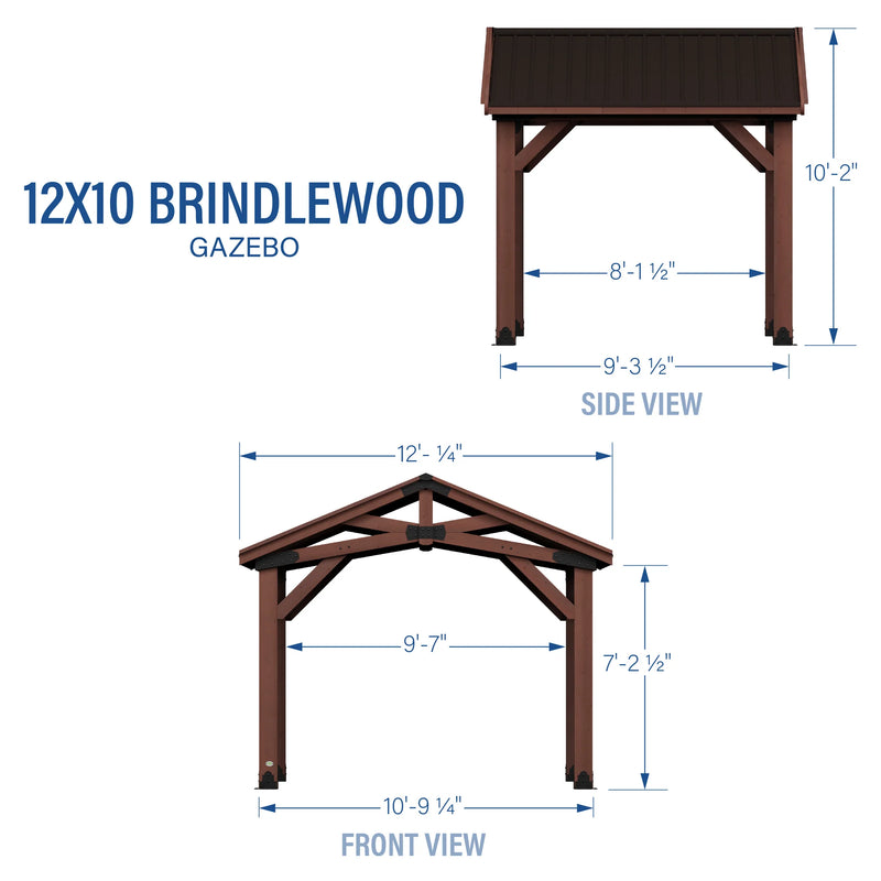 12x10 Brindlewood Gazebo specifications