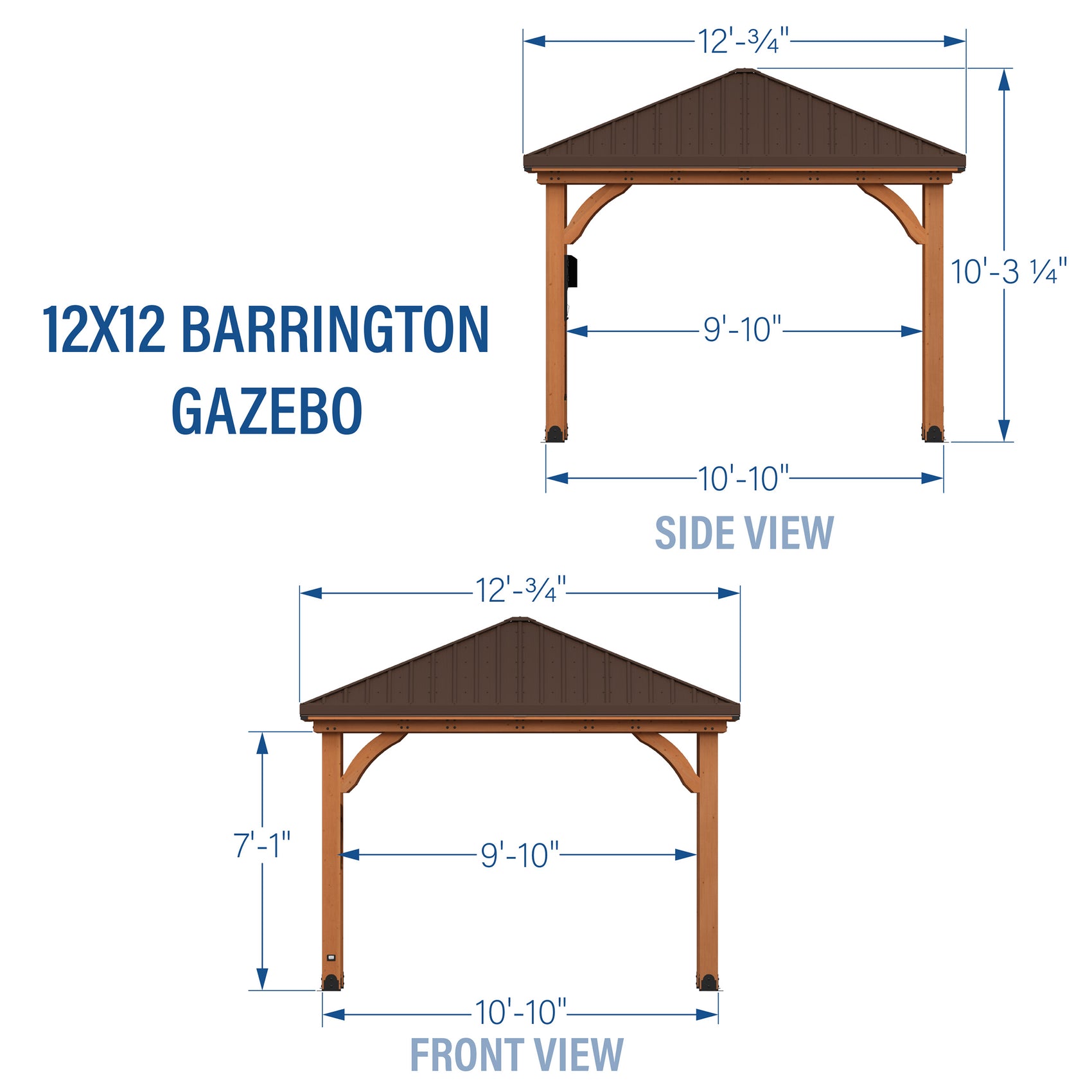 12x12 Barrington Imperial Dimensions
