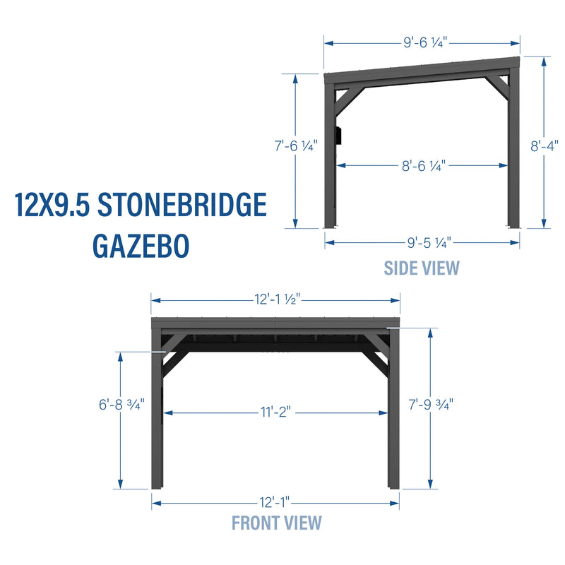 12x9.5 Stonebridge Gazebo specifications