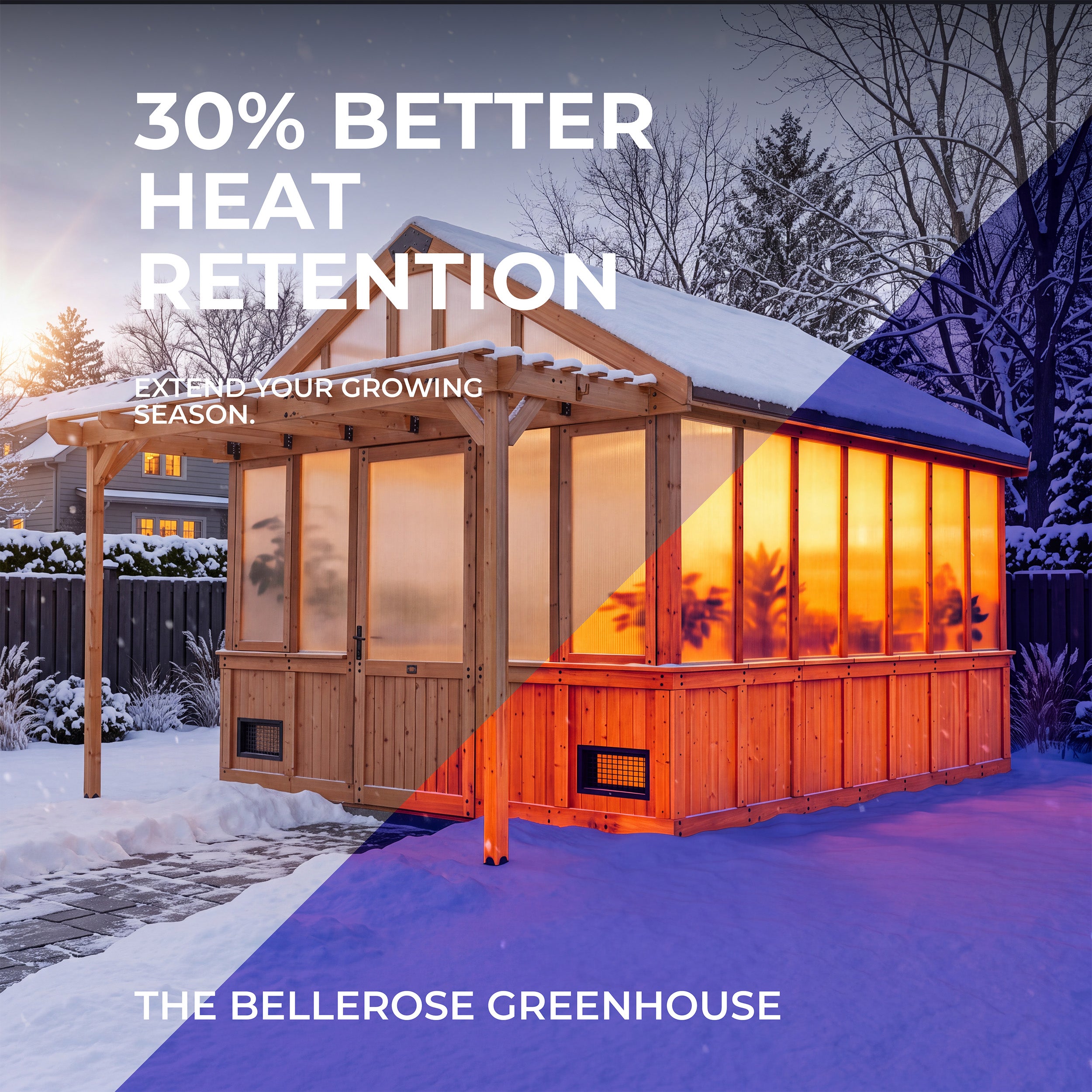 13x11 Bellerose XL Cedar Greenhouse Kit | Backyard Discovery