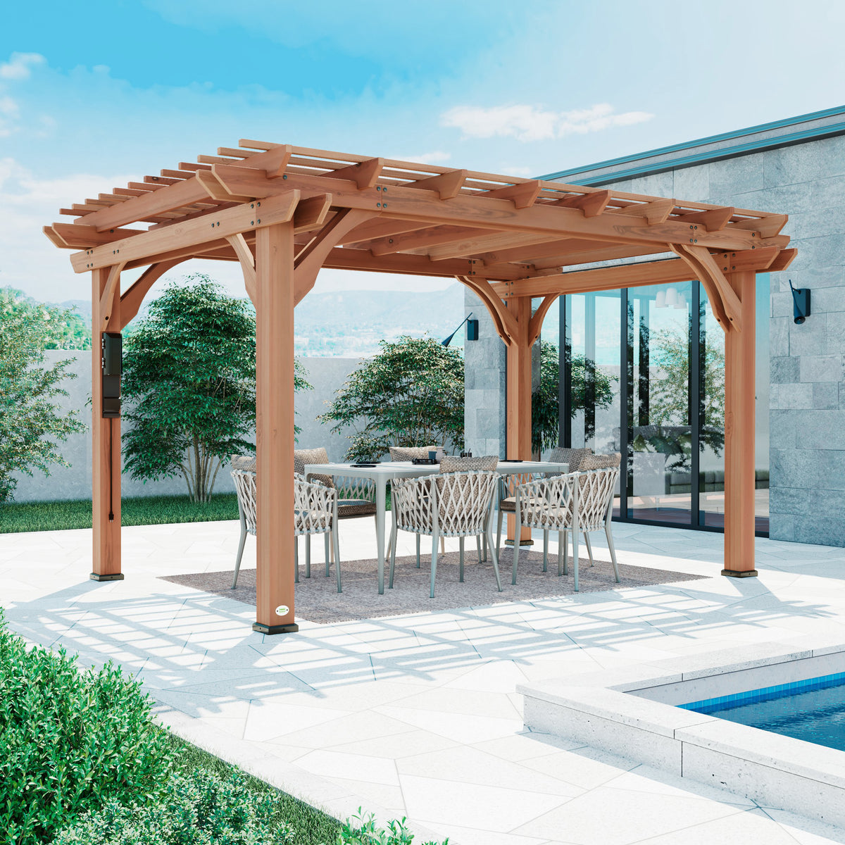 Free Standing Pergola Attached To House