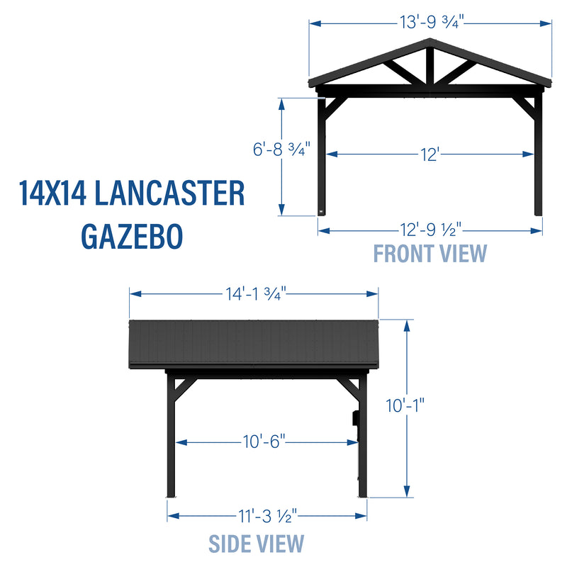 14x14 Lancaster Gazebo specifications