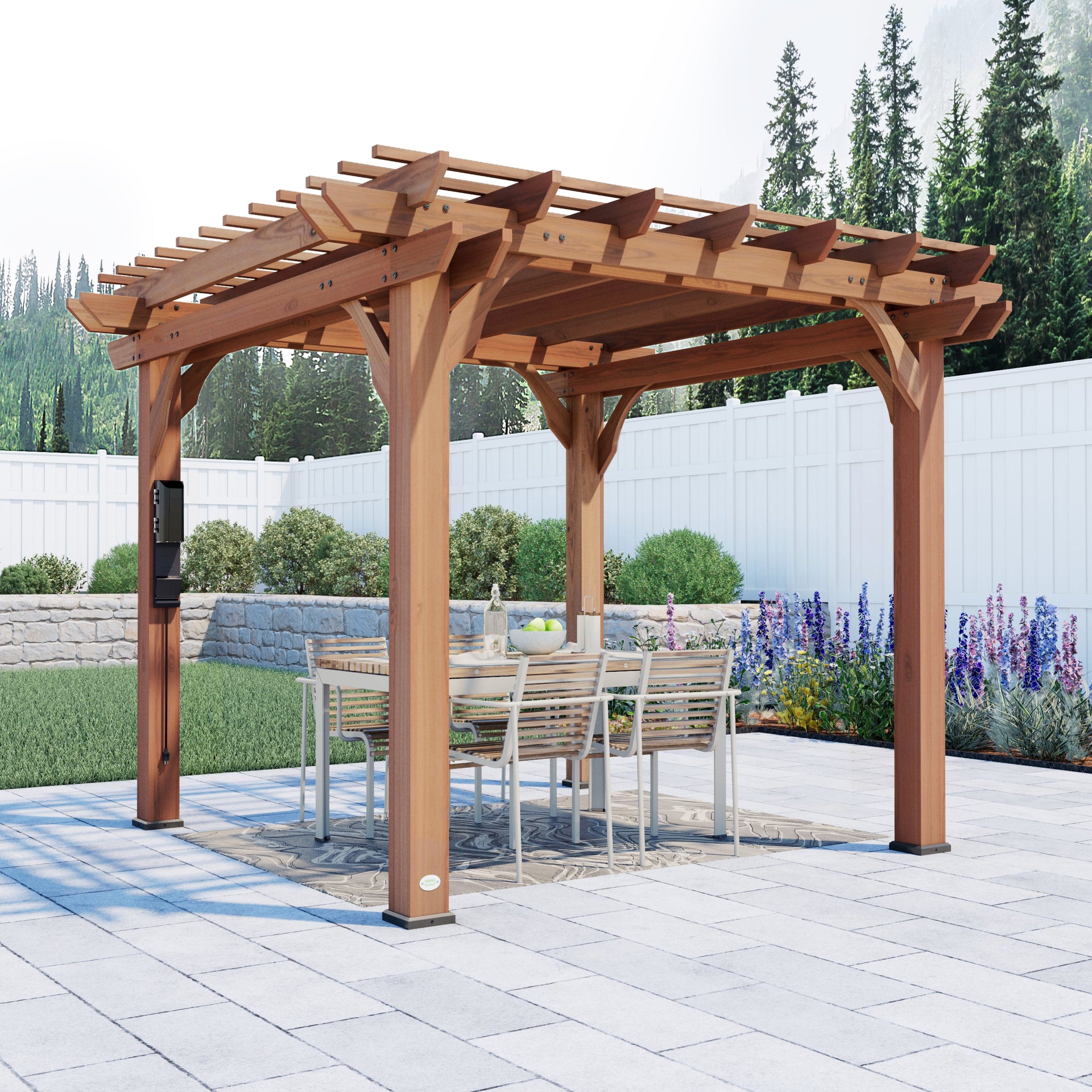 10x10 Wooden Pergola Backyard Discovery