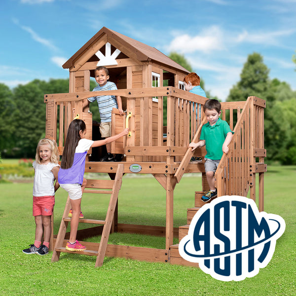 Sandbox Elevated Wooden Playhouse Scenic Heights Wooden Playhouse