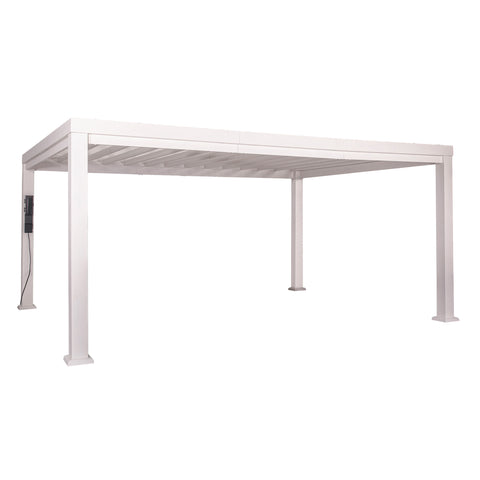 16x12 Windham Modern Steel Pergola With Sail Shade Soft Canopy