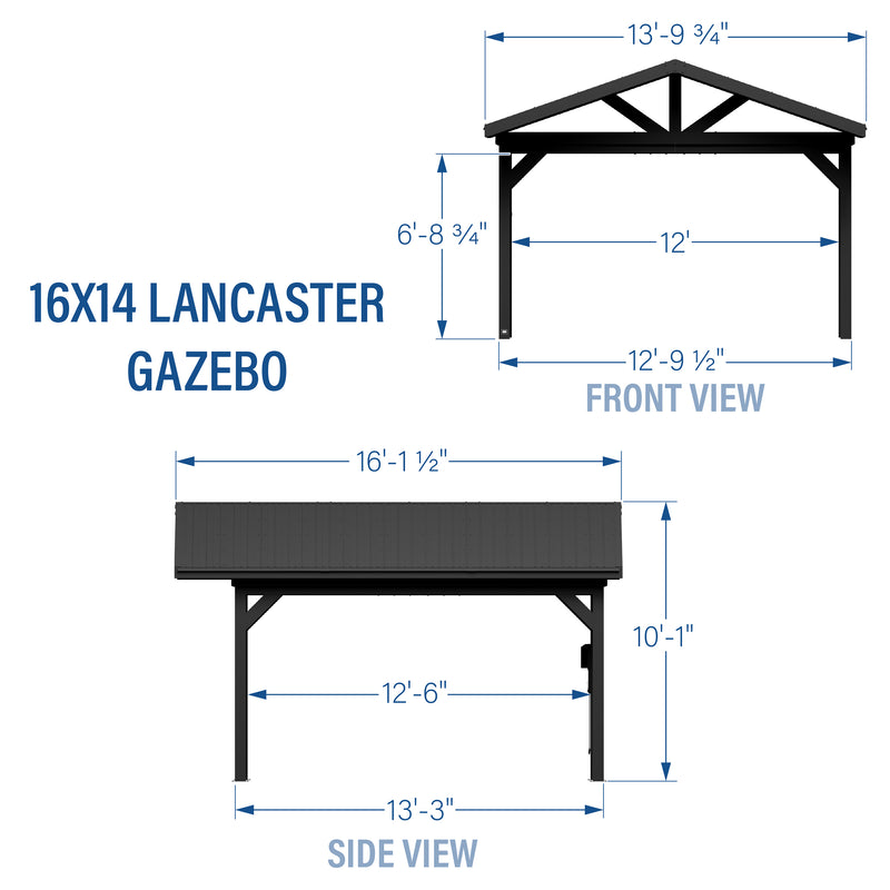 16x14 Lancaster Gazebo specifications