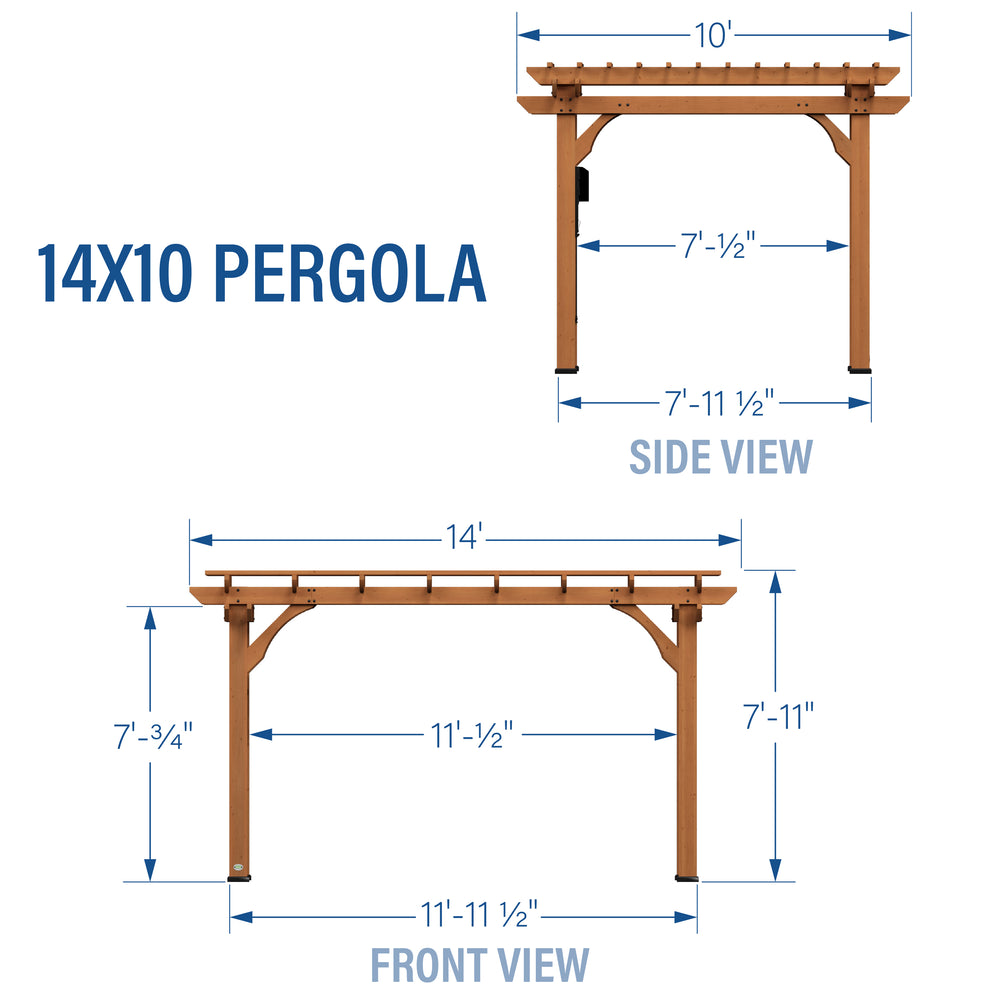 14x10 Pergola With Electric Diagram
