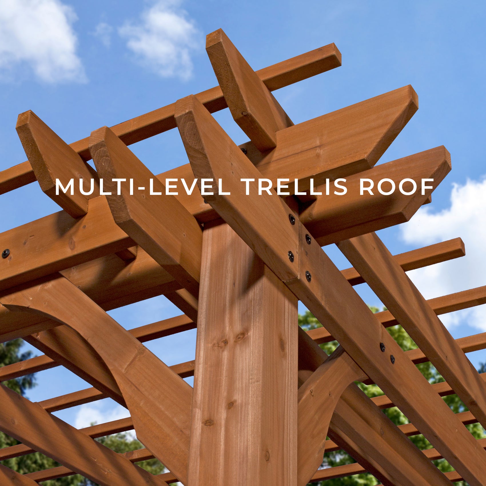 14 X 10 Pergola Multi-Level Trellis Roof