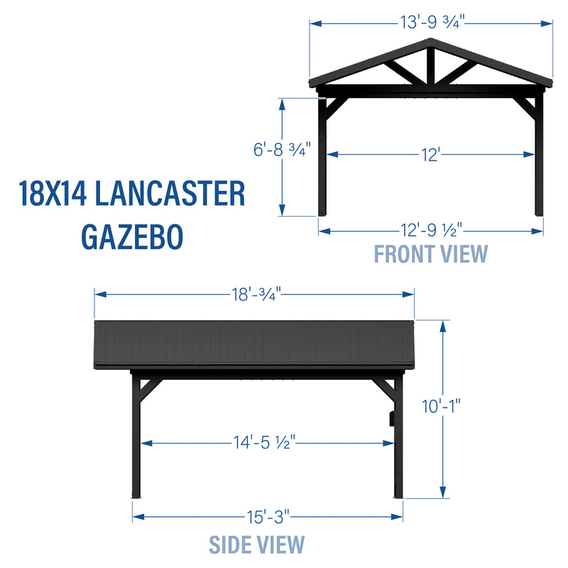 18x14 Lancaster Gazebo specifications
