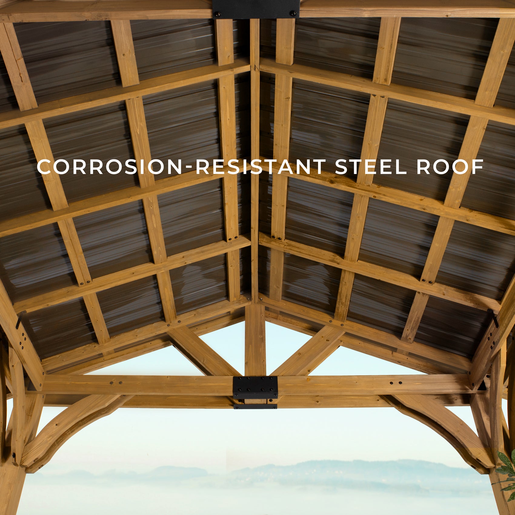 12x10 Arlington Gazebo Steel Roof