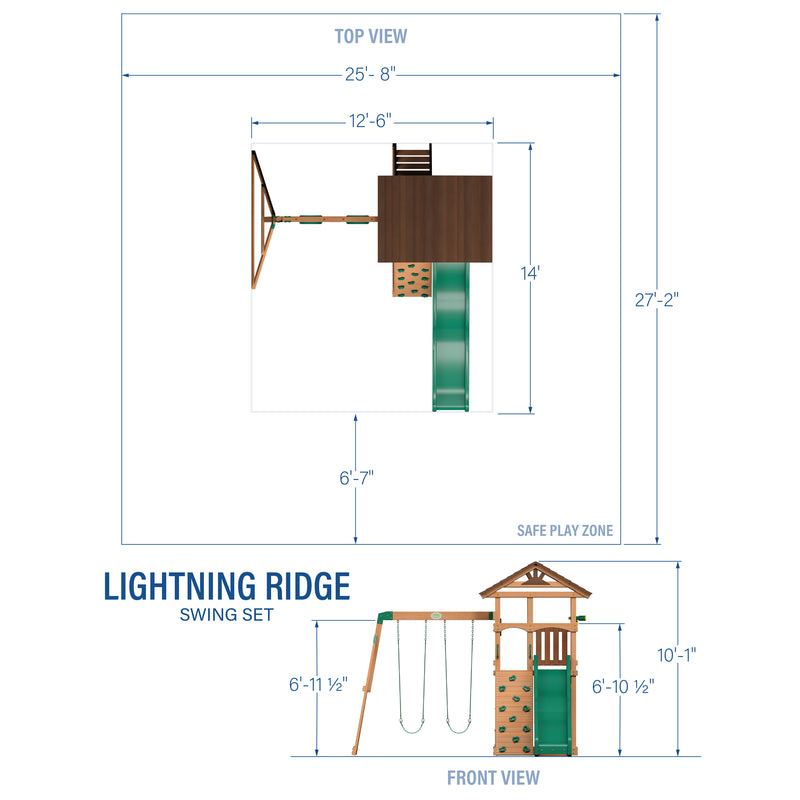 Lightning Ridge Swing Set specifications