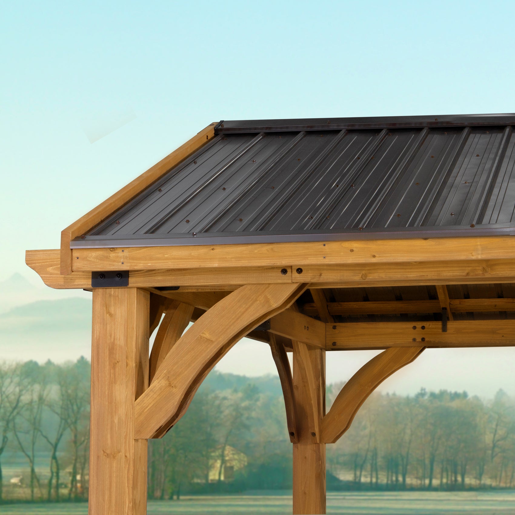12x10 Arlington Gazebo Steel Roof