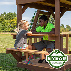 Skyfort II Swing Set with Wave Slide - Main Image