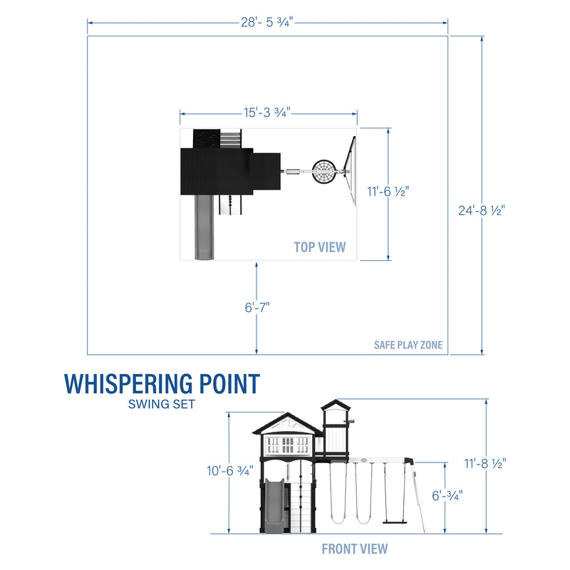 Whispering Point Swing Set specifications