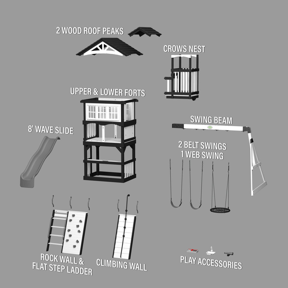Swing Exploded View Whispering Point Swing Set – Backyard Discovery