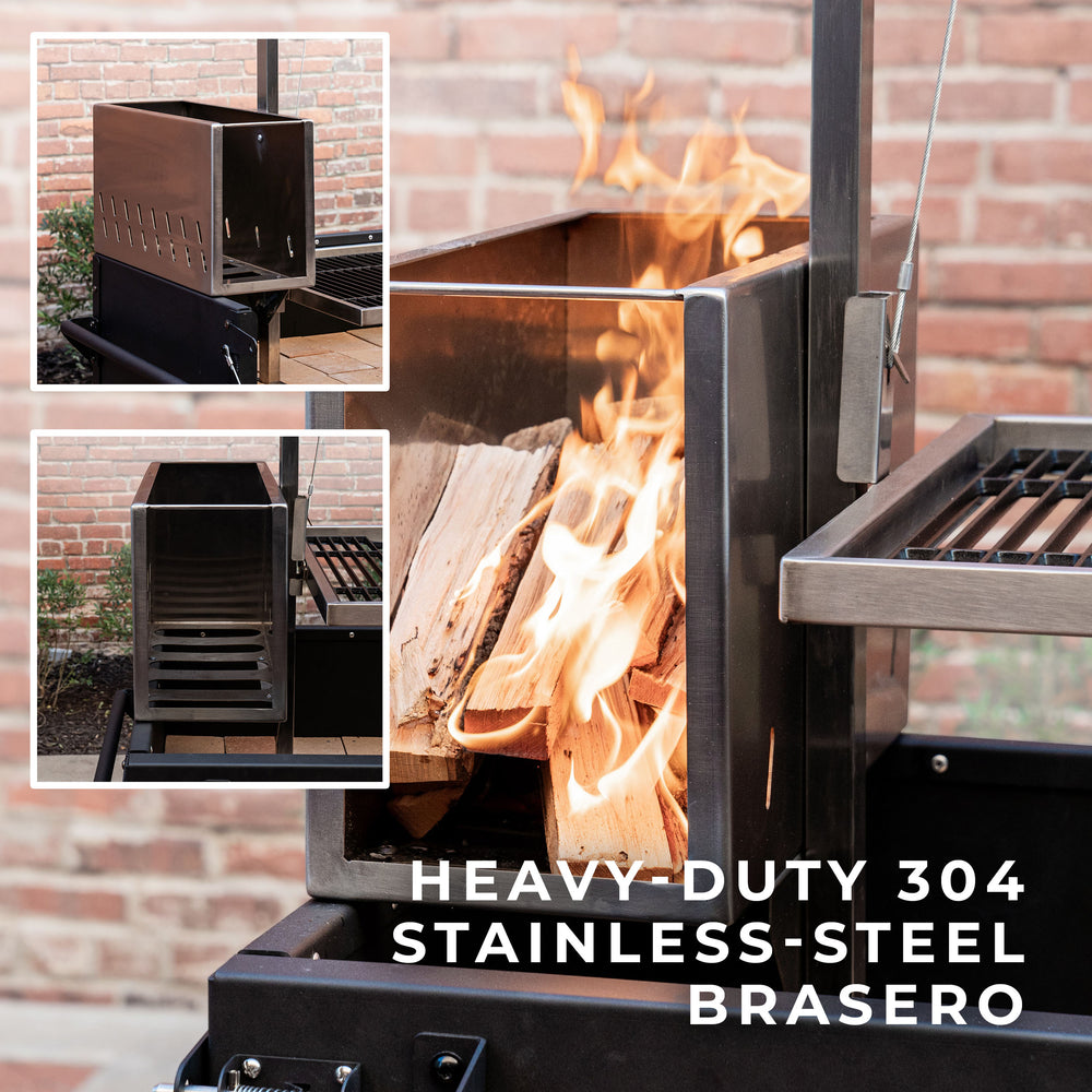 heavy-duty 304 stainless-steel brasero