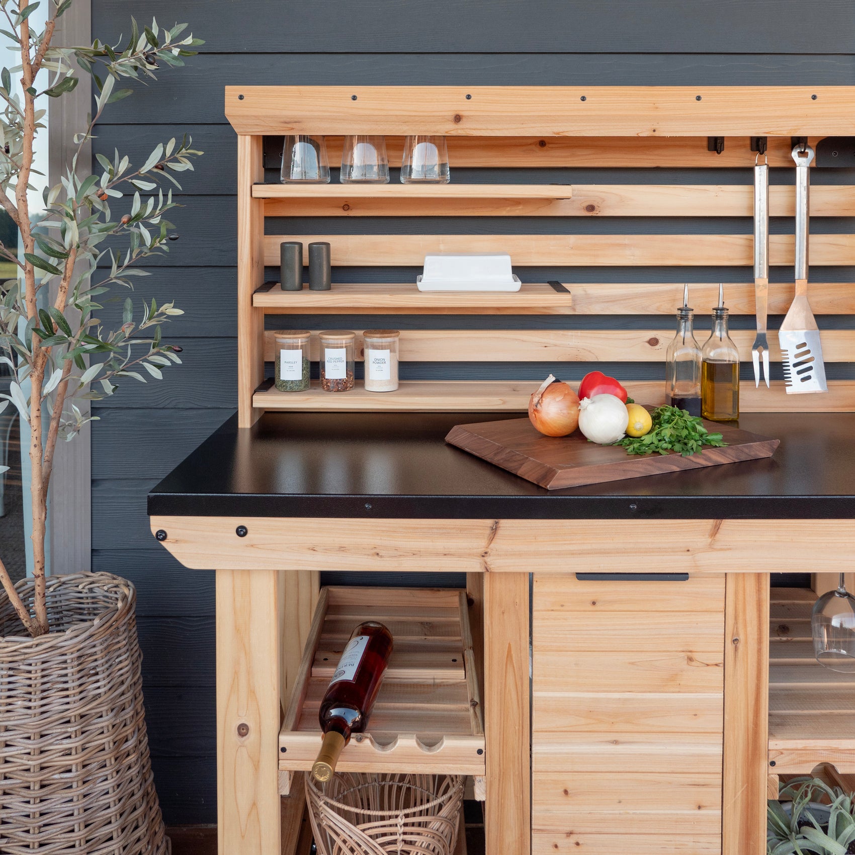 Backyard Discovery Hutch Galvanized Steel Countertop