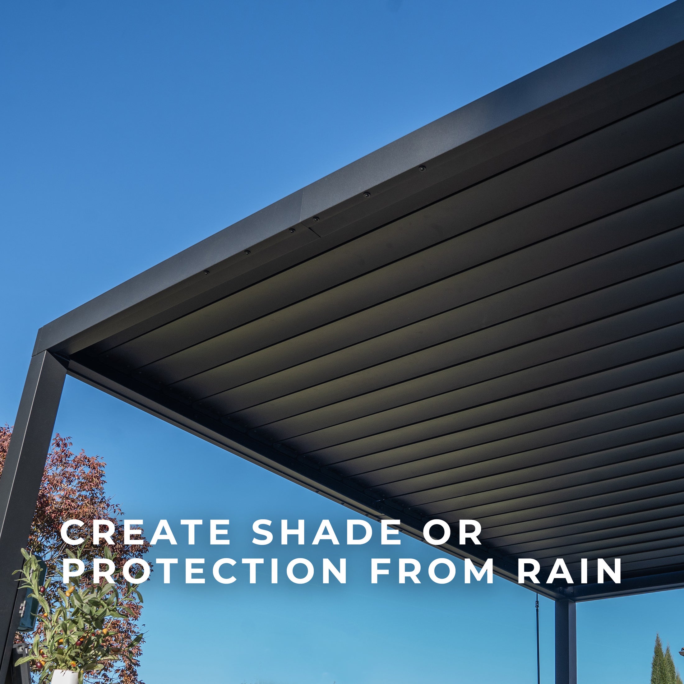 14x10 Sarasota Steel Louvered Pergola