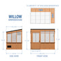 Load image into Gallery viewer, Willow Greenhouse Dimensions
