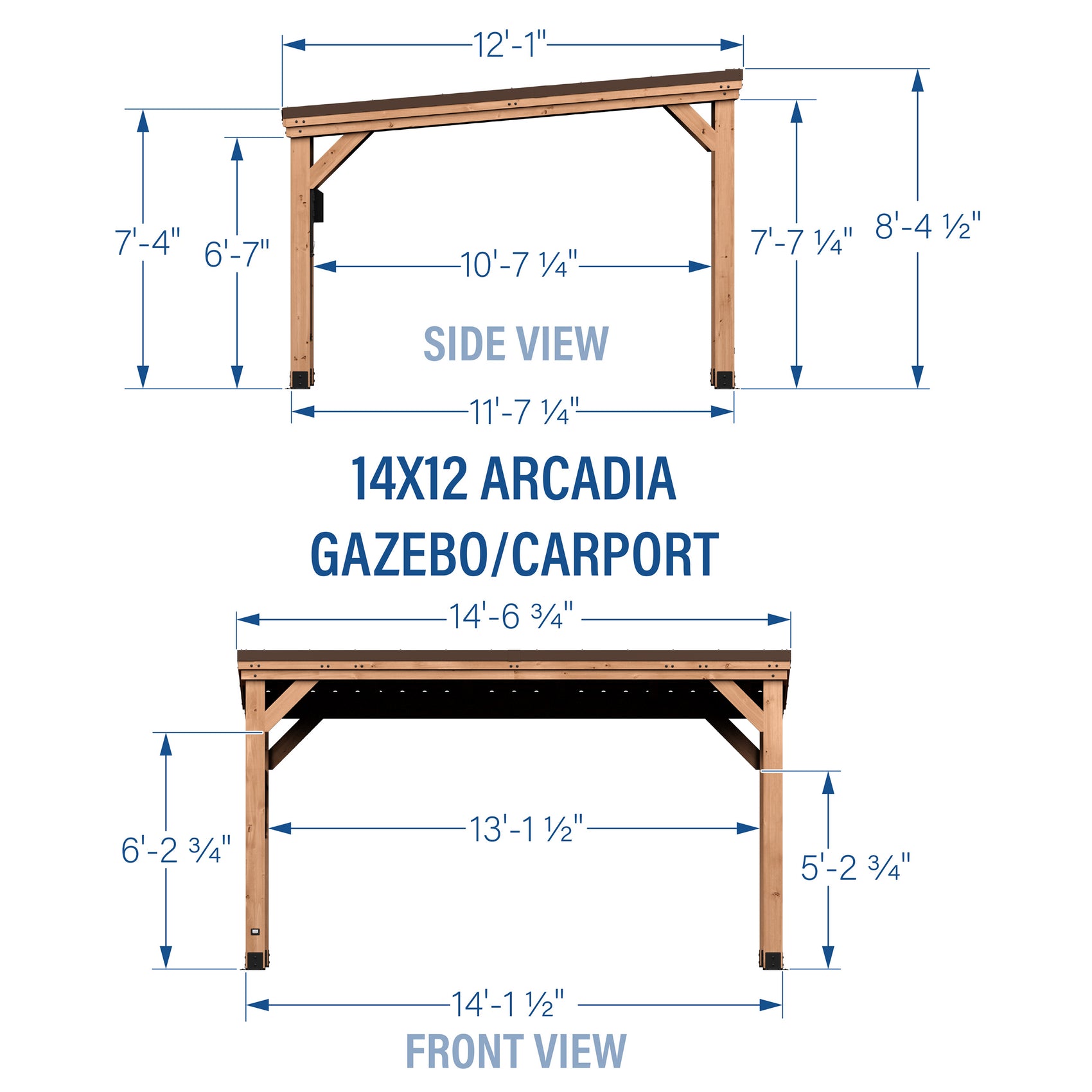 14x12 Arcadia Imperial Dimensions