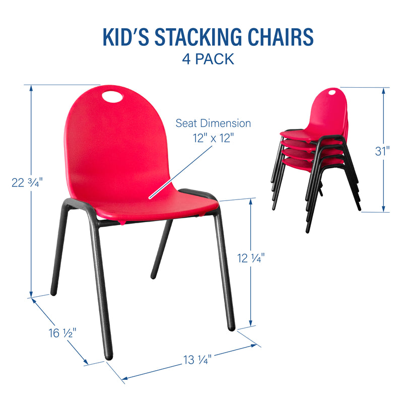 Kid's Stacking Chairs-4 Pack specifications