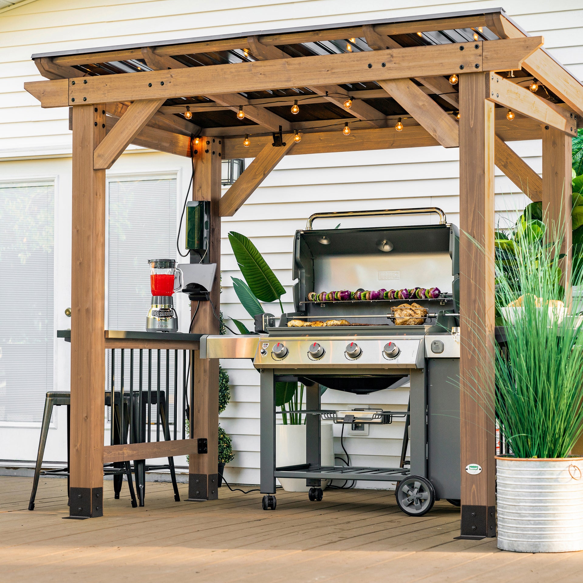 Grill Shed Diy Patio Grill Station Saxony Grill Gazebo