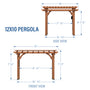 Load image into Gallery viewer, 12x10 Pergola Imperial Diagram
