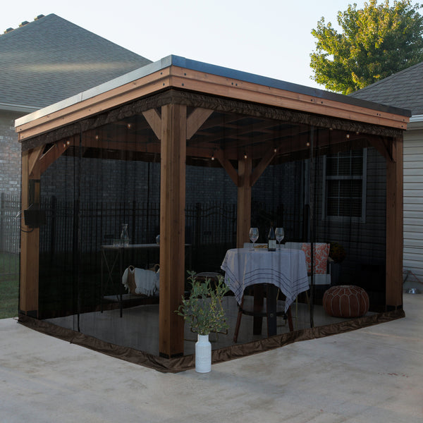 decorating a gazebo with fish nets Mosquito Netting Kit-Arcadia Gazebos