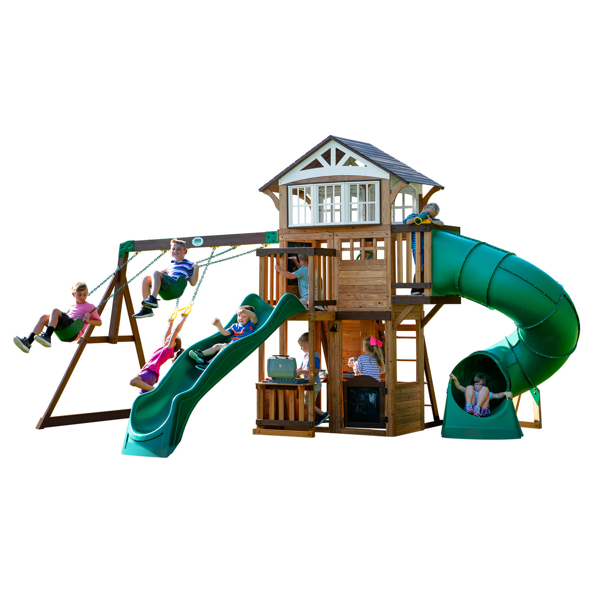 Bristol Point Wooden Swing Set Backyard Discovery