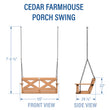 
                            
                              Load image into Gallery viewer, Cedar Farmhouse Porch Swing Light Brown
                            
                          