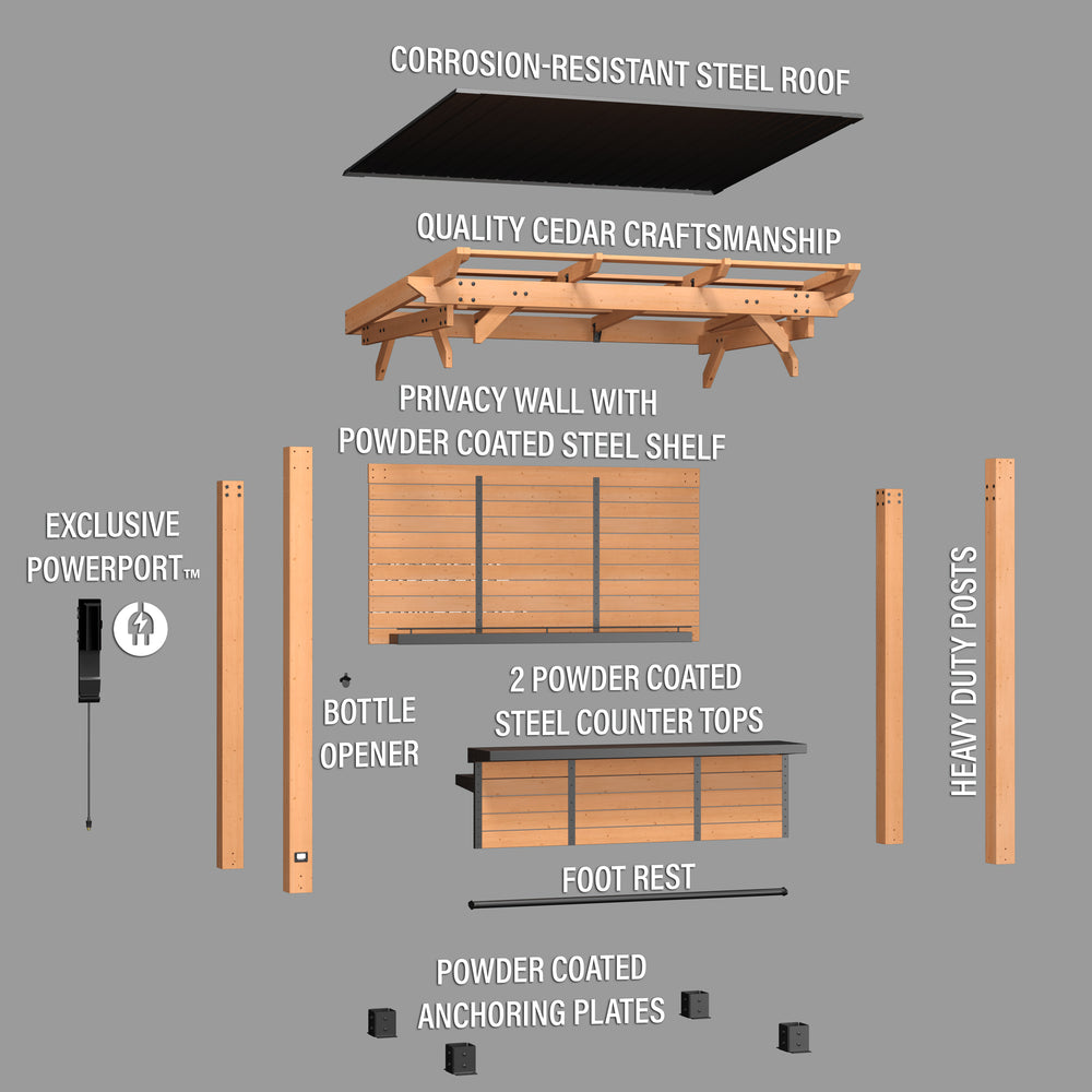 Cedar Springs Outdoor Bar – Backyard Discovery