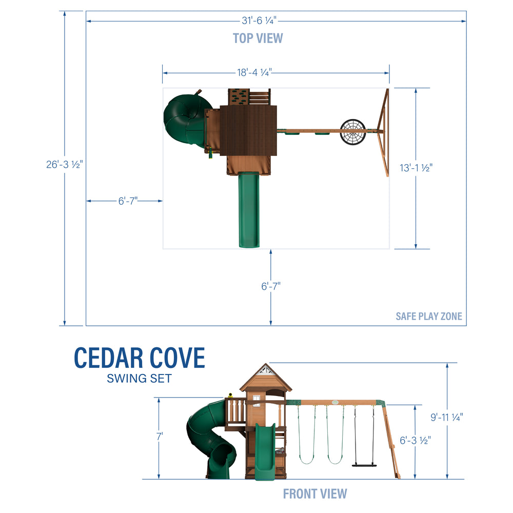 Cedar Cove Swing Set