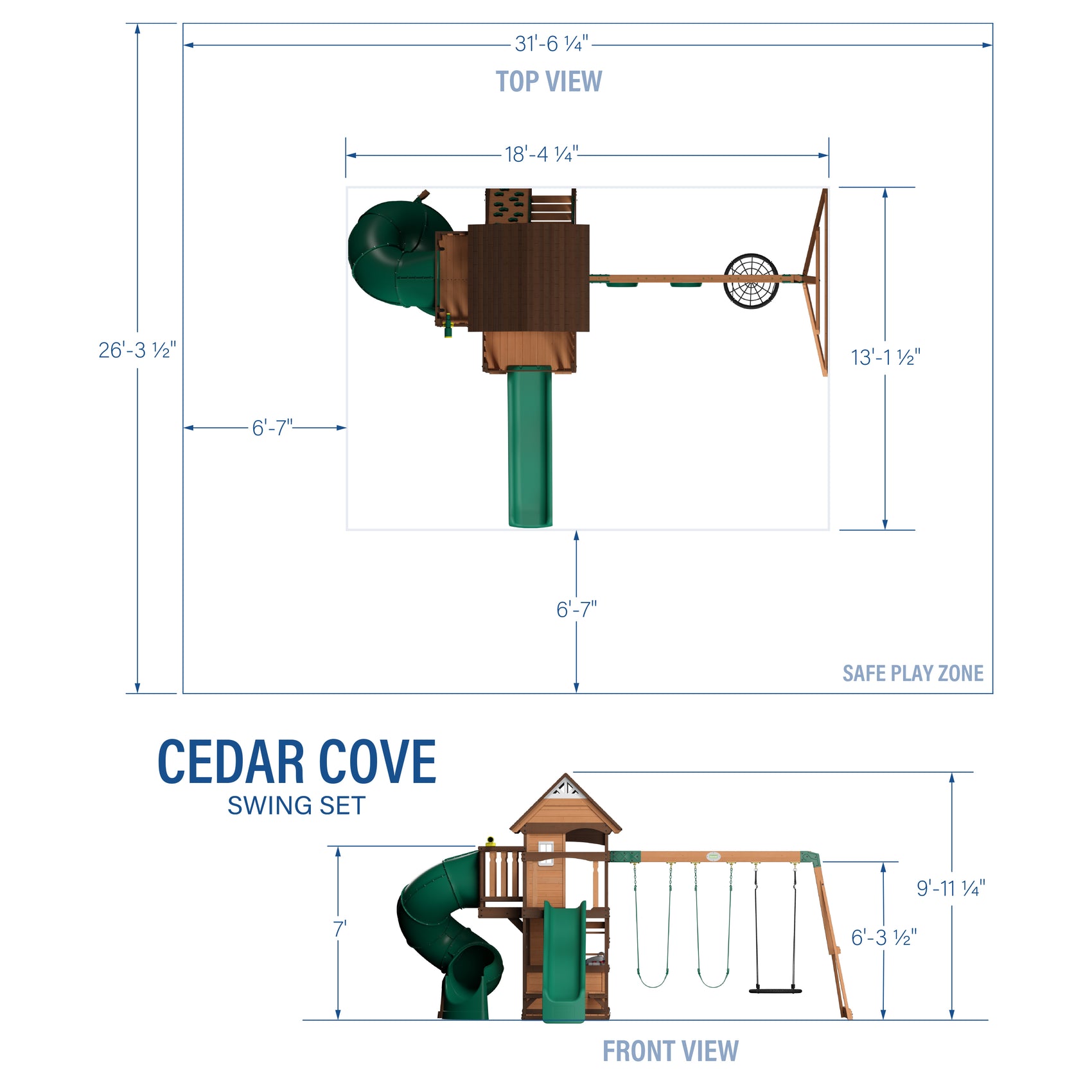 Cedar Cove Swing Set