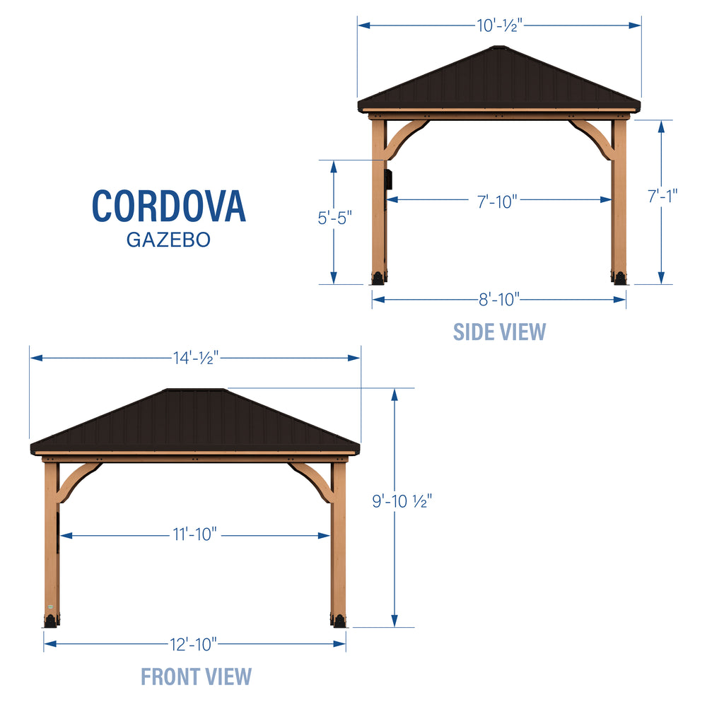 14x10 Cordova Gazebo Backyard Discovery