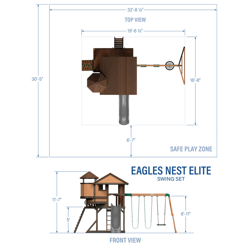 Eagles Nest Elite Swing Set specifications