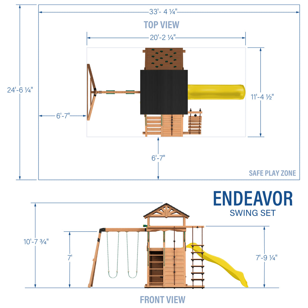Endeavor Swing Set Yellow Slide Diagram