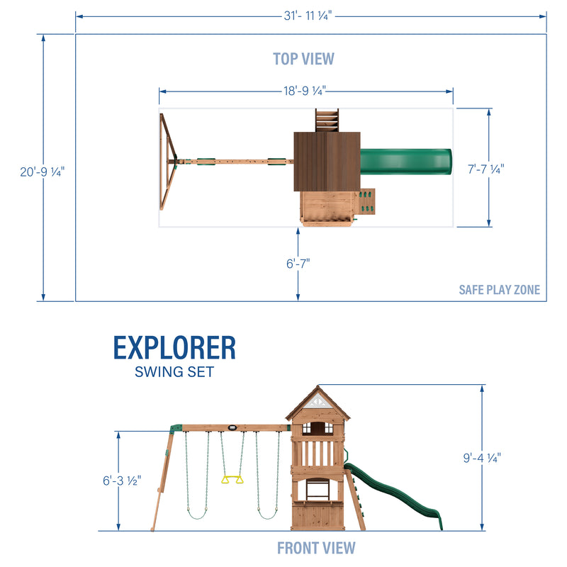 Explorer Swing Set specifications